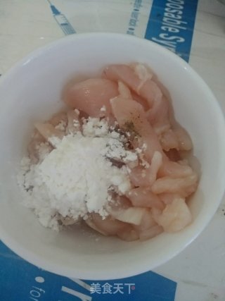 鸡肉炒杏鲍菇的做法步骤：3