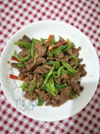 螺丝椒炒羊肉的做法步骤：3