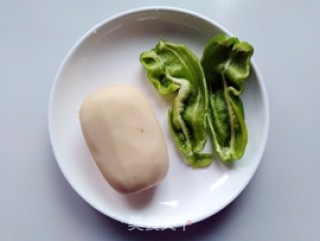 咸菜青椒炒藕丝的做法步骤：2