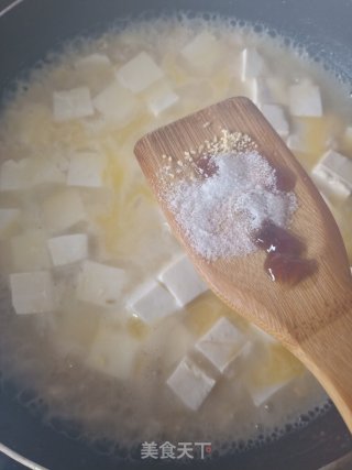 金汤虾仁豆腐的做法步骤：11