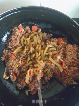 火腿蛋炒饭的做法步骤：3