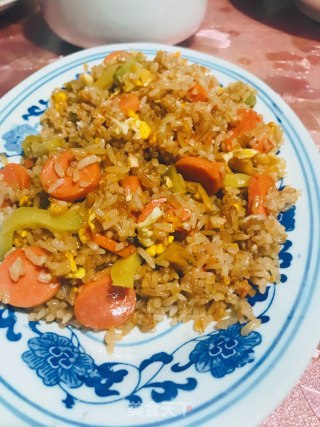 火腿蛋炒饭的做法步骤：4