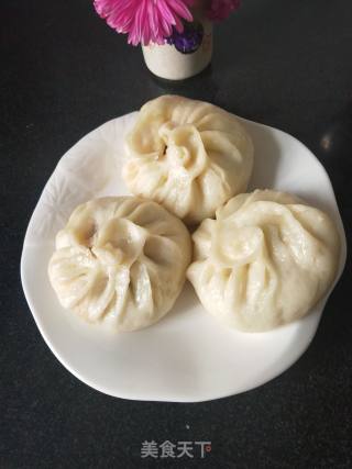 香菇油菜豆干肉包的做法步骤：10