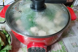 虾滑菠菜汤的做法步骤：12