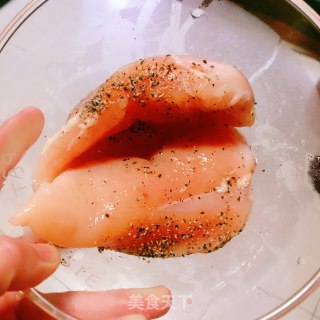 鸡胸肉蒸杂蔬的做法步骤：2