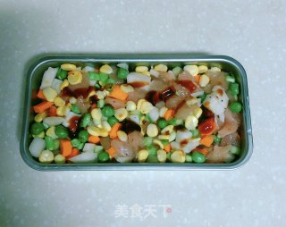 鸡胸肉蒸杂蔬的做法步骤：8