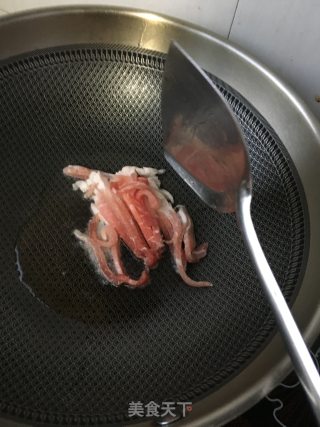 肉丝炒梅豆的做法步骤：9