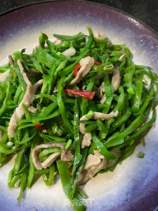 肉丝炒梅豆的做法步骤：14
