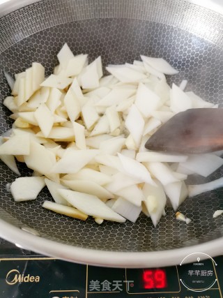 素炒山药片的做法步骤：7