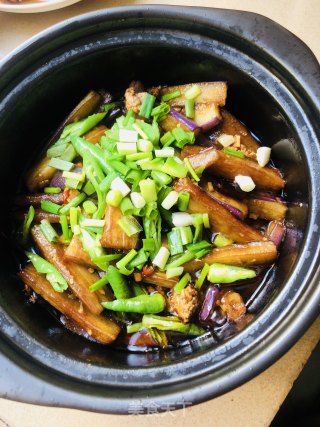 瘦肉茄子煲的做法步骤：16