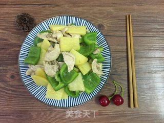 青椒土豆炒肉片的做法步骤：7