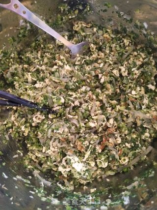 小白菜鸡蛋素馅蒸饺的做法步骤：3