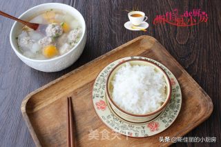 三丸汤（冬瓜南瓜汆丸汤）VS低糖米饭的做法步骤：13