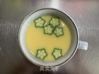 蒸秋葵鸡蛋羹的做法步骤：7