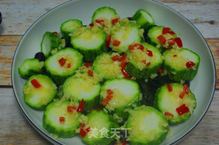 润肠低脂健康菜~蒜蓉木耳枸杞蒸丝瓜的做法步骤：6