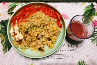 牛肉杏鲍菇玉米粒翻炒蛋的做法步骤：5