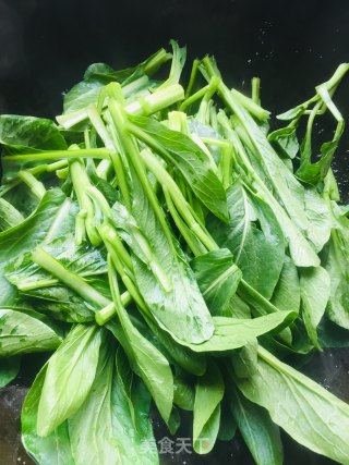 瘦肉盖菜心的做法步骤：9