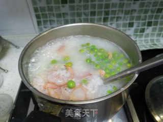 火腿鲜虾粥的做法步骤：9