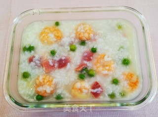 火腿鲜虾粥的做法步骤：10