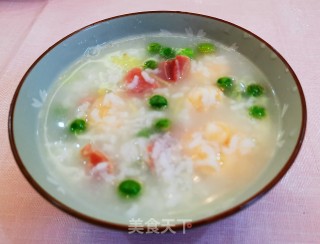 火腿鲜虾粥的做法步骤：11