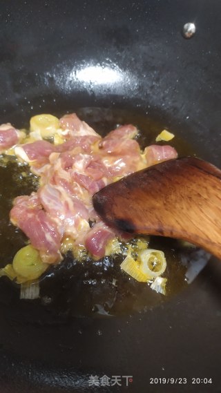 瘦肉炒佛手瓜的做法步骤：5
