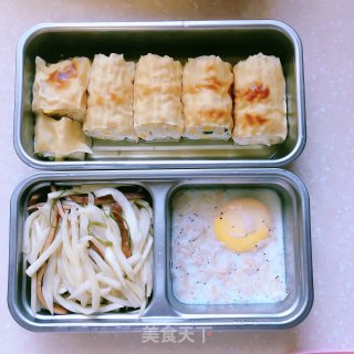 千张鸡肉鲜蔬卷的做法步骤：16