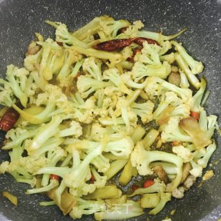 #家常菜#简单超快的蚝油花菜的做法步骤：4