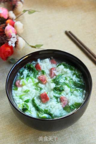 #米饭#芹菜叶香肠泡饭的做法步骤：7