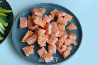 虾饼炒芦笋的做法步骤：7