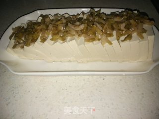 榨菜肉末蒸豆腐的做法步骤：6