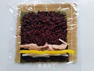 黑米饭卷的做法步骤：6
