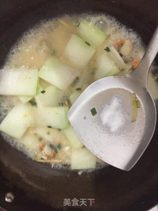 扇贝肉烧冬瓜的做法步骤：7