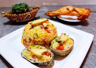 鲍鱼什锦炒饭的做法步骤：12