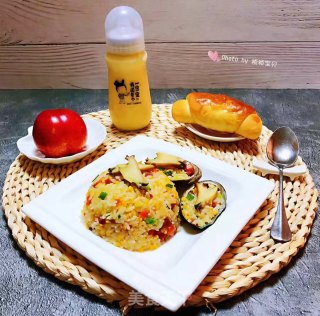 鲍鱼什锦炒饭的做法步骤：13