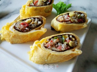 米饭玉子烧的做法步骤：10