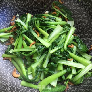金钩海米炒青菜的做法步骤：6