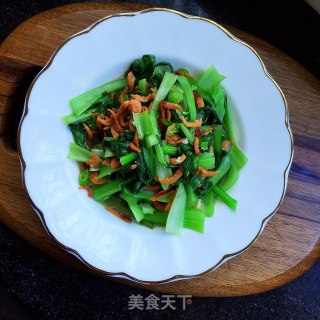 金钩海米炒青菜的做法步骤：8