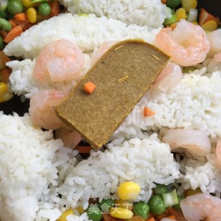 咖喱虾仁炒饭的做法步骤：7