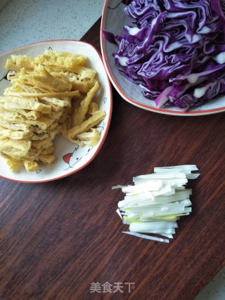 豆干紫甘蓝的做法步骤：5