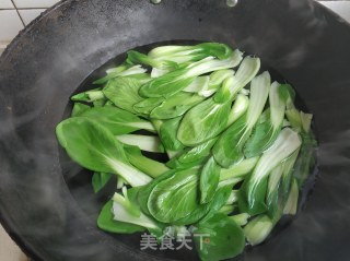 香菇油菜的做法步骤：3