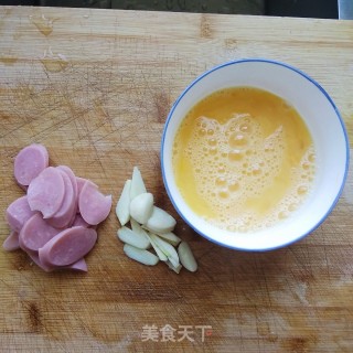 秋葵火腿炒蛋的做法步骤：3