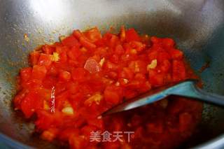 西红柿炒茼蒿的做法步骤：5