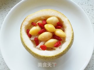 白果蜂蜜梨盅的做法步骤：4