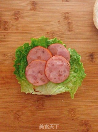 懒人火腿鸡蛋汉堡的做法步骤：5