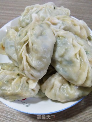 韭菜虾仁鸡蛋蒸饺的做法步骤：5