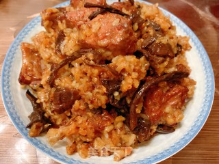 松茸菌菇糯米蒸排骨的做法步骤：12