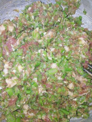 扁豆猪肉南瓜面水饺的做法步骤：4