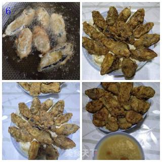 彭豆带你做炸茄盒和回锅茄盒的做法步骤：6