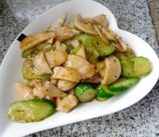 杏鲍菇炒黄瓜片的做法步骤：11