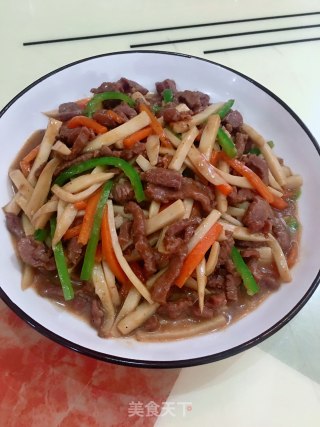 杏鲍菇炒牛肉的做法步骤：12